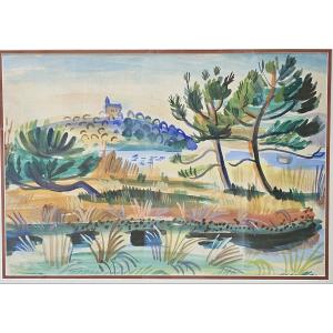 paysage Corse par Laszlo BARTA 1902-1961