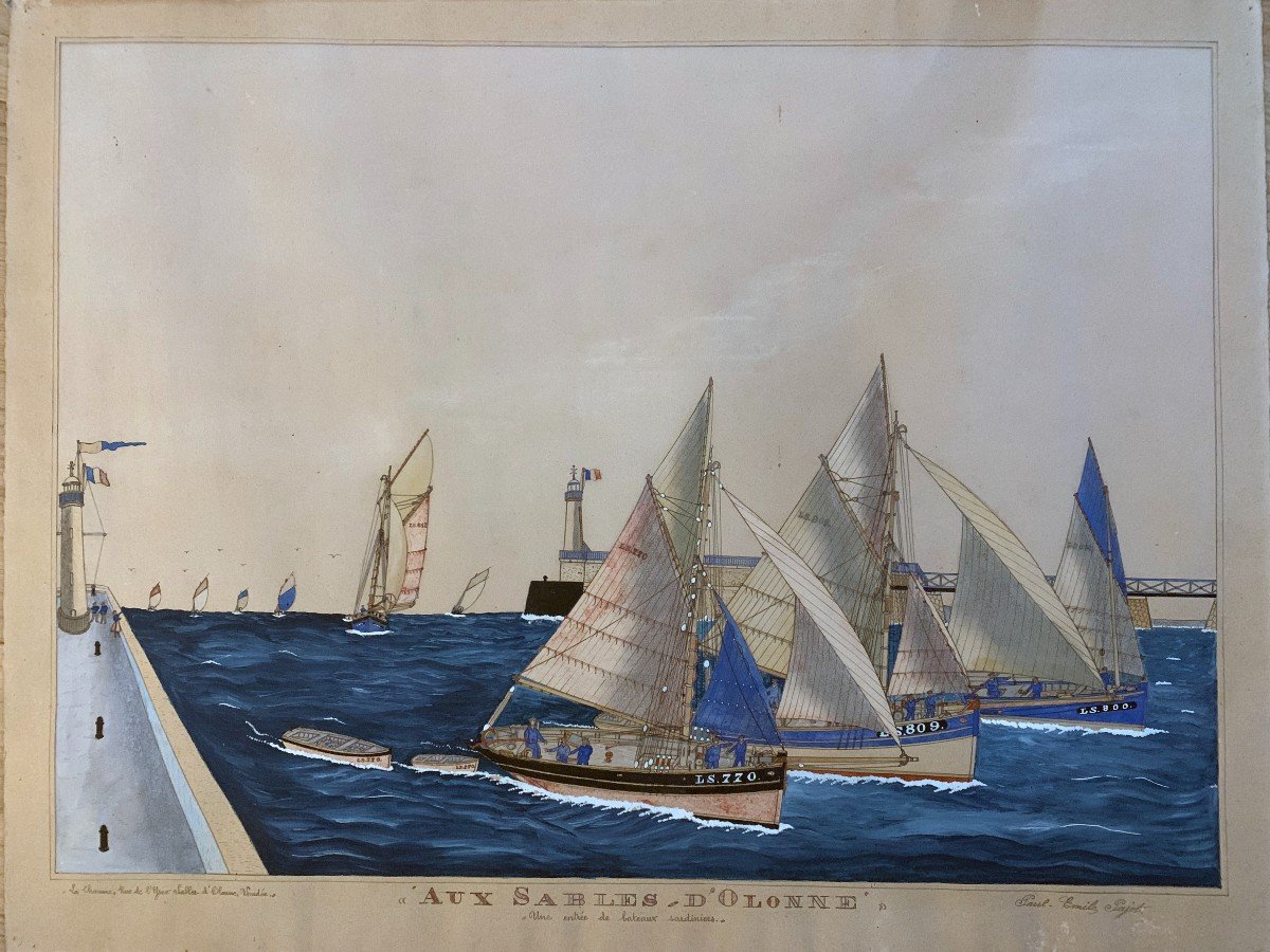 Aux Sables d'Olonne Par Paul-emile Pajot