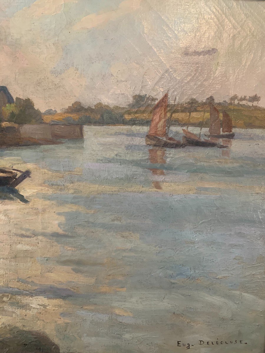 Port Breton - Golf Of Morbihan, Brittany By Eugène Delécluse-photo-1