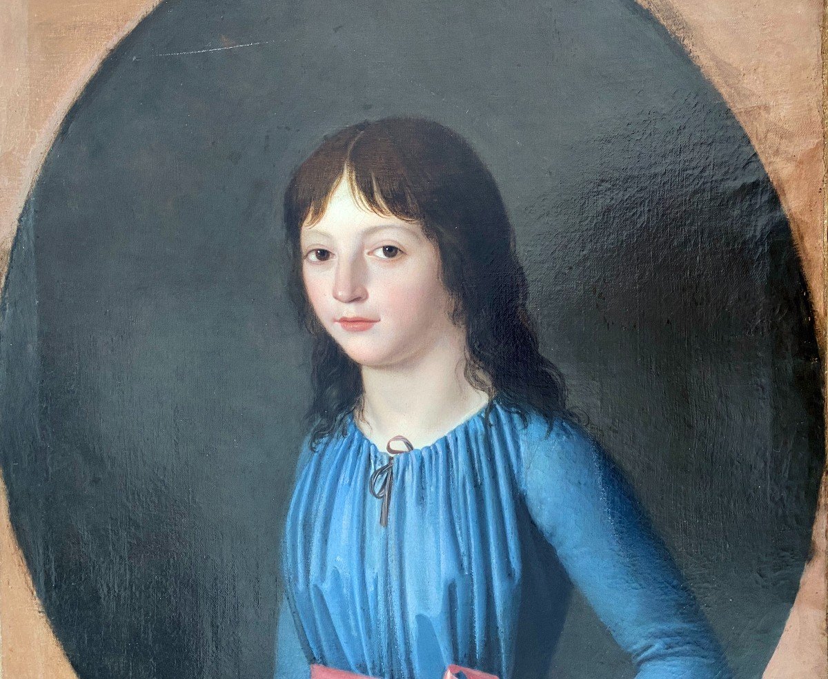 Portrait d'une jeune fille au ruban rose, entourage des soeurs Lemoine -photo-4