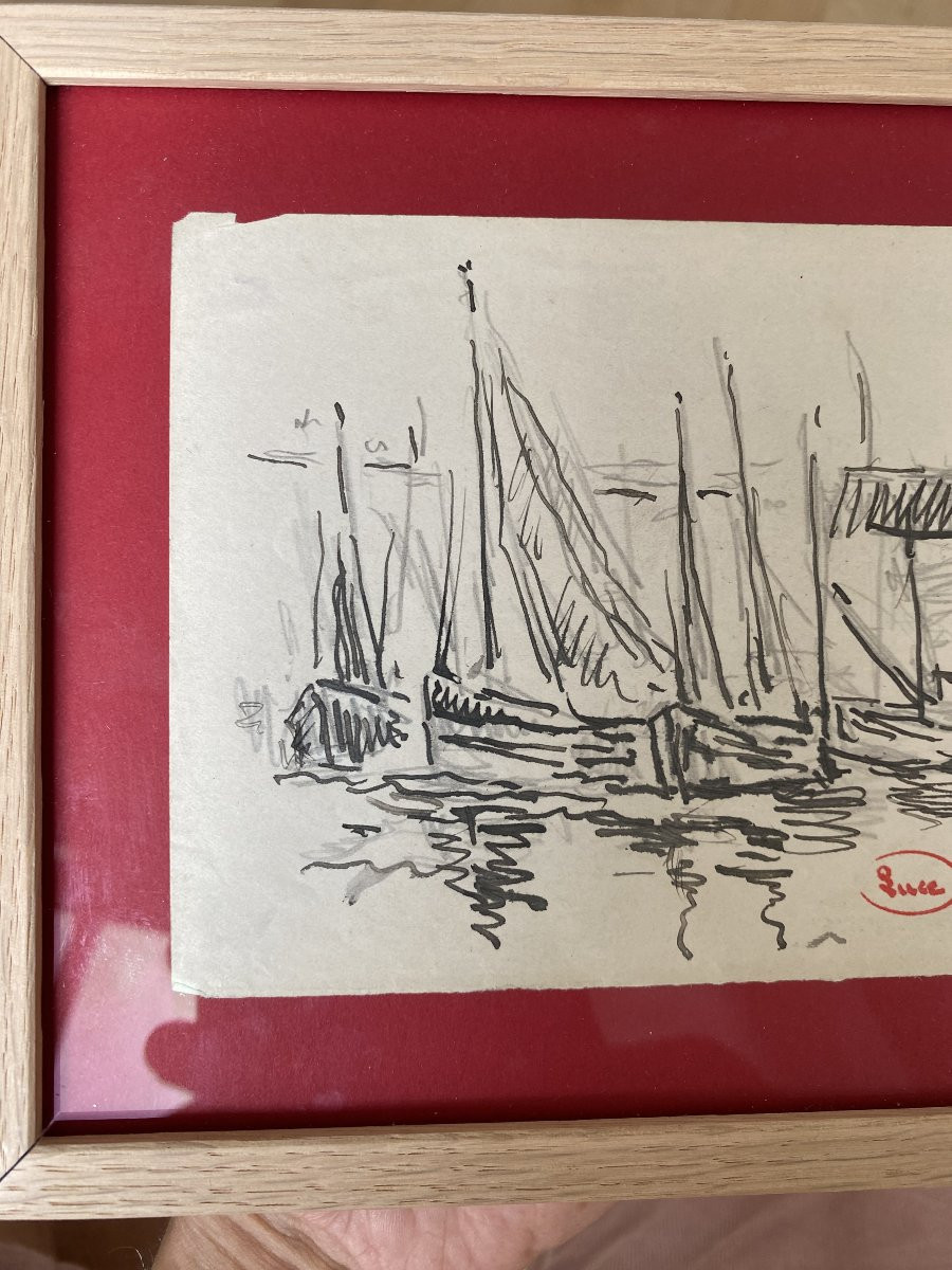 Voiliers au port par Maximilien Luce -photo-3