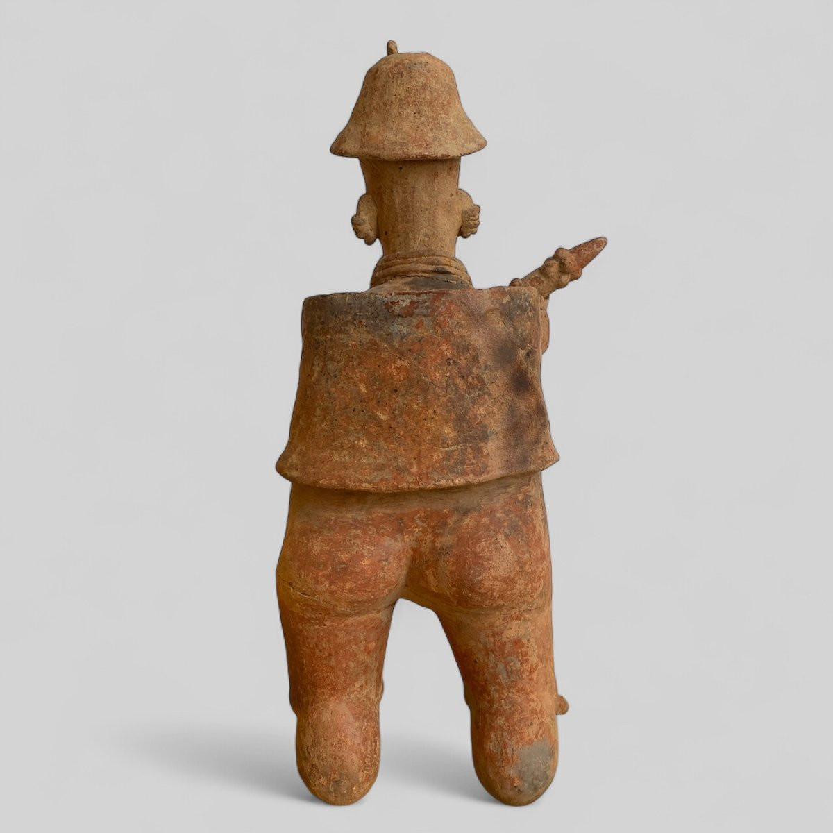Large Sculpture Of A Warrior, Nayarit Culture (200 Bc – 300 Ad) -photo-3