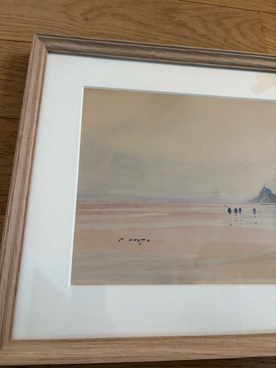 Retour de pêche à pied au Mont-Saint-Michel, par Pierre Brette-photo-2