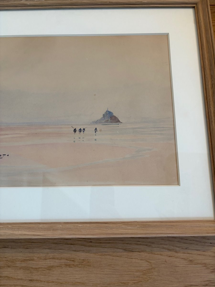 Retour de pêche à pied au Mont-Saint-Michel, par Pierre Brette-photo-3