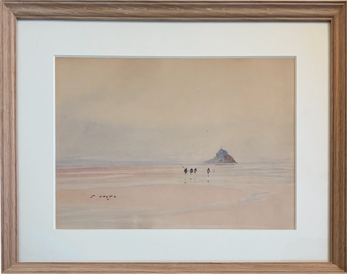 Retour de pêche à pied au Mont-Saint-Michel, par Pierre Brette