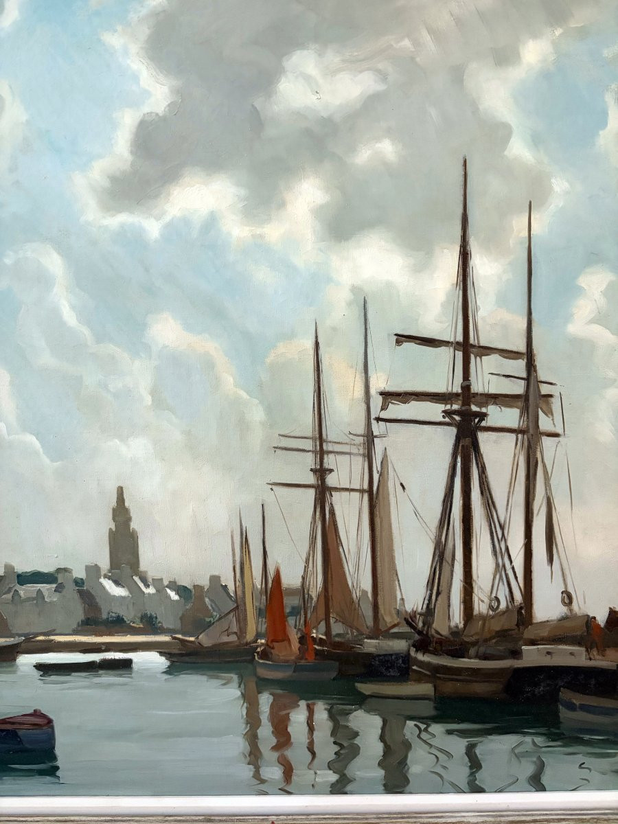 Le port de Roscoff, Bretagne, par Maurice Menardeau-photo-2