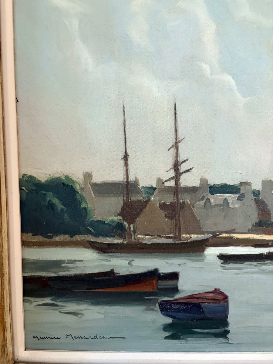 Le port de Roscoff, Bretagne, par Maurice Menardeau-photo-3