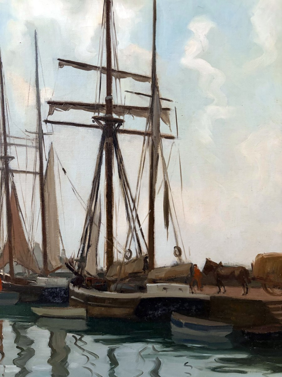 Le port de Roscoff, Bretagne, par Maurice Menardeau-photo-4