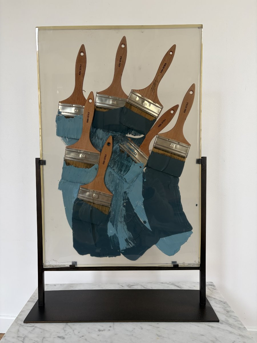 Pinceaux bleus, inclusion, 1990 - Arman-photo-2