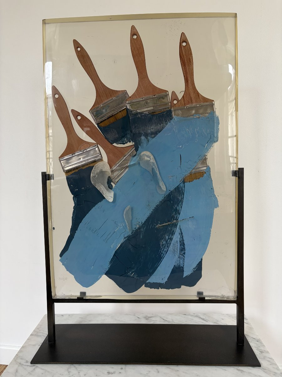 Pinceaux bleus, inclusion, 1990 - Arman-photo-3