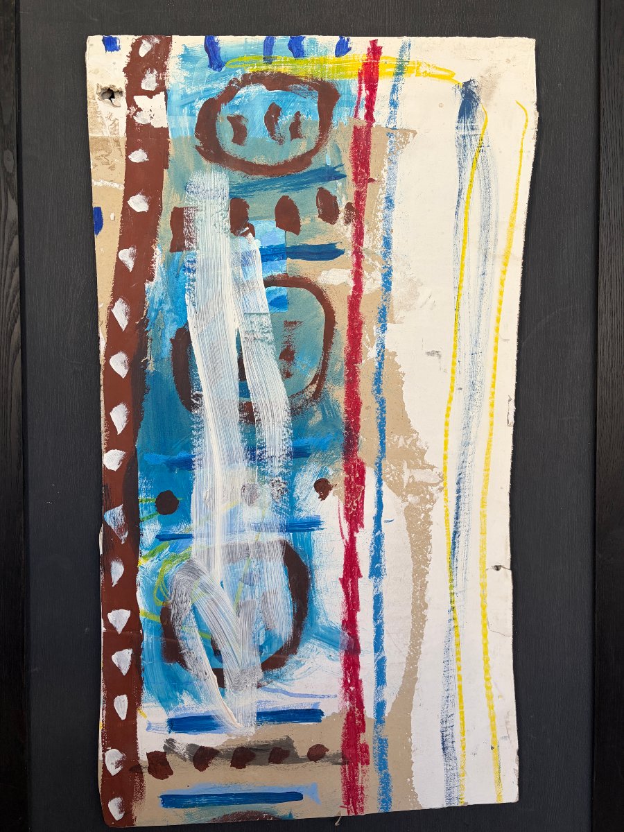 René Quéré – Significant Painted Fragment From Tréboul’s Studio-photo-2