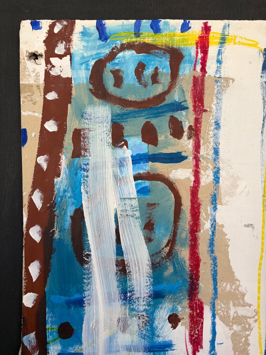 René Quéré – Significant Painted Fragment From Tréboul’s Studio-photo-3