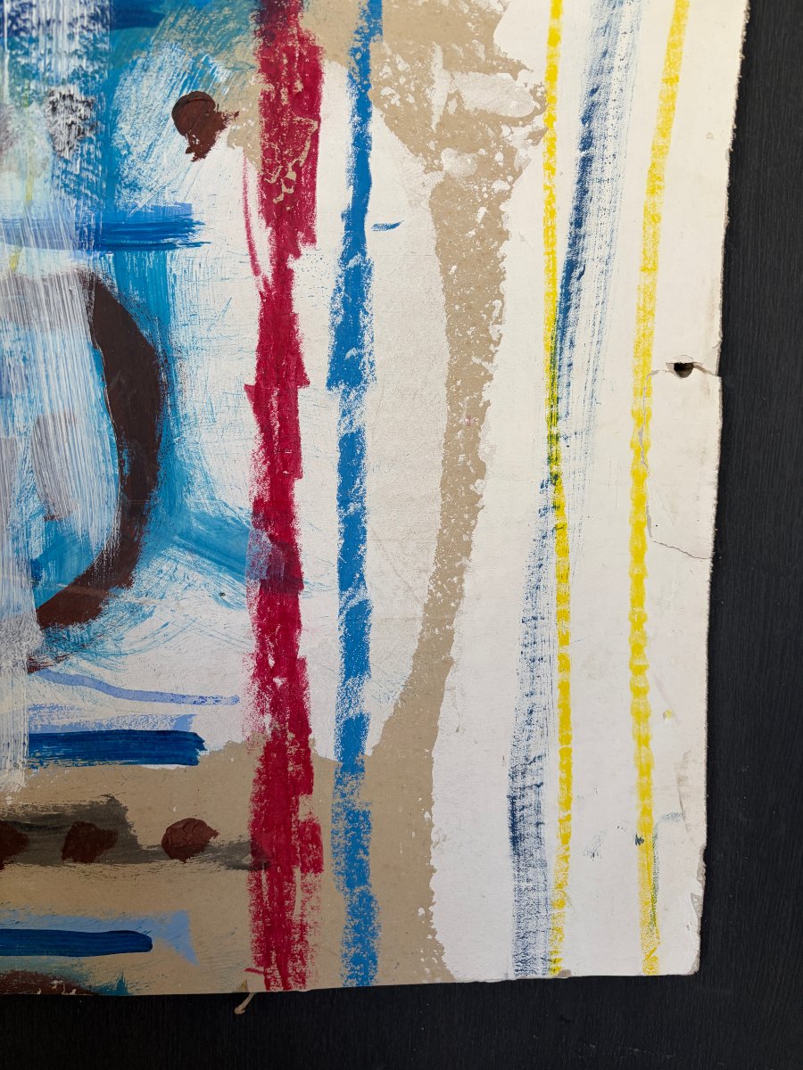 René Quéré – Significant Painted Fragment From Tréboul’s Studio-photo-2