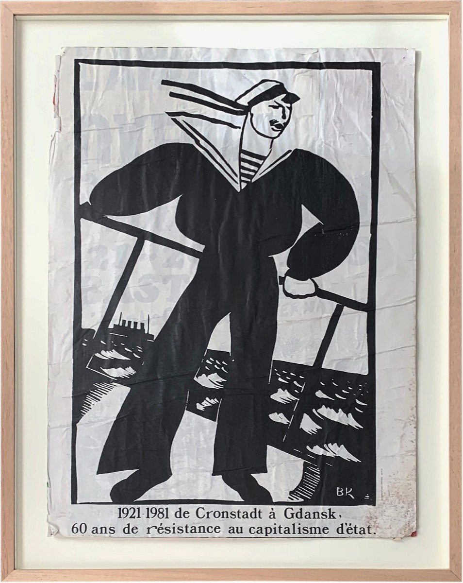 Framed Poster: 1921-1981 From Kronstadt To Gdansk, 60 Years Of Resistance To State Capitalism