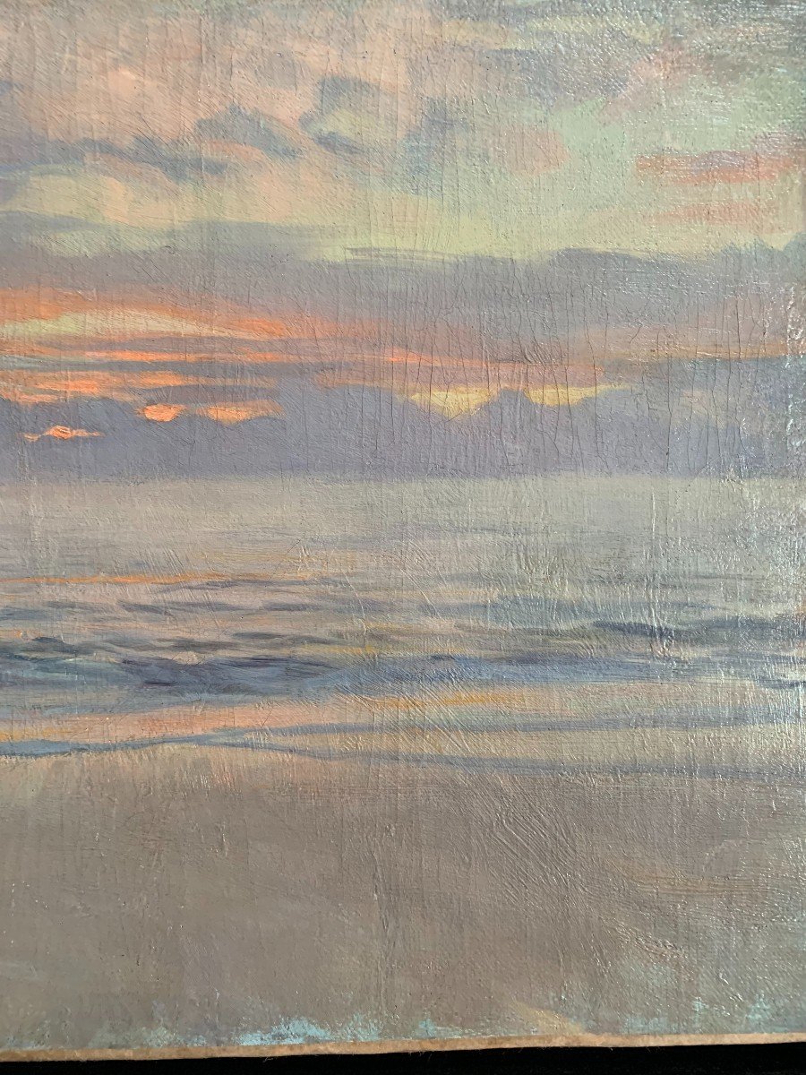 The Beach At Sunset By Charles Fouqueray (1869 - 1956)-photo-3