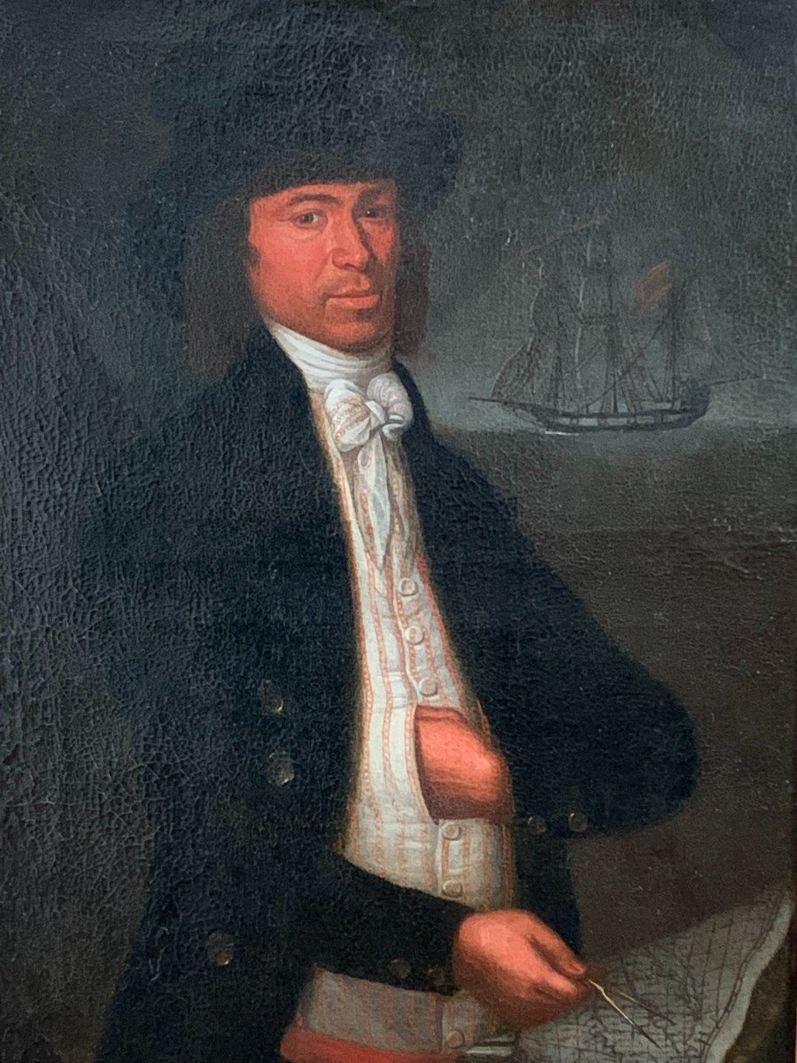 Sicilian School From The End Of The 18th Century - Portrait Of A Captain-photo-4