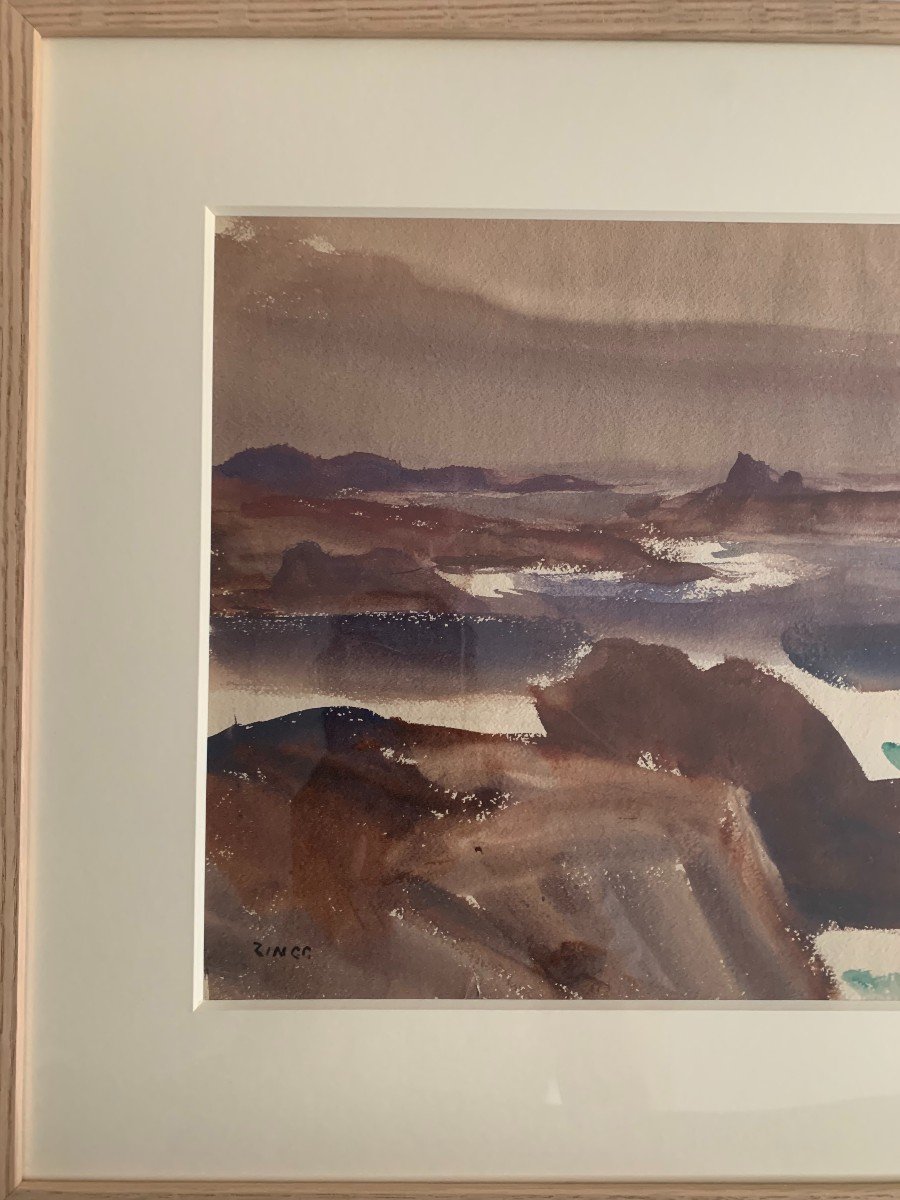 Bord De Côte En Bretagne Par Jules-émile Zingg-photo-2