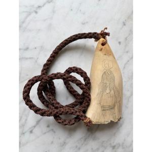 Scrimshaw On Fijian Tabua, 19th Century
