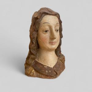 Tête ancienne sculptée - XVIIe siècle