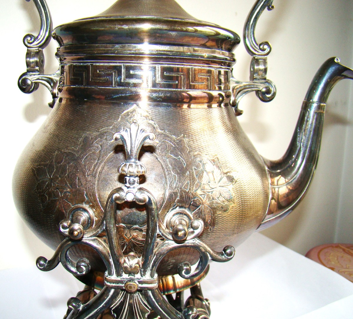 Maison Christofle, époque Fin XIXe, Très Beau Samovar, Hauteur 36 Cm-photo-3
