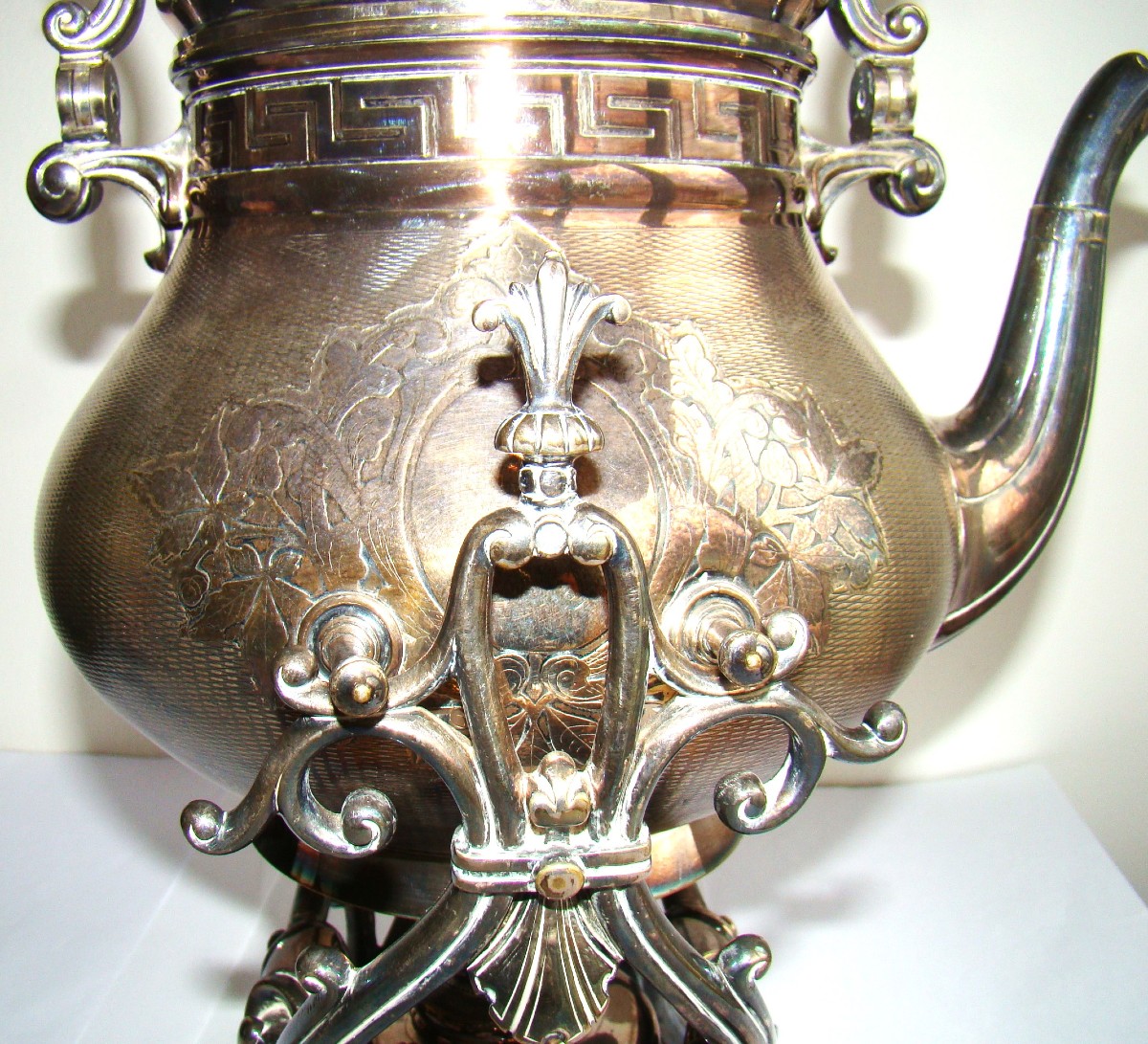 Maison Christofle, époque Fin XIXe, Très Beau Samovar, Hauteur 36 Cm-photo-5