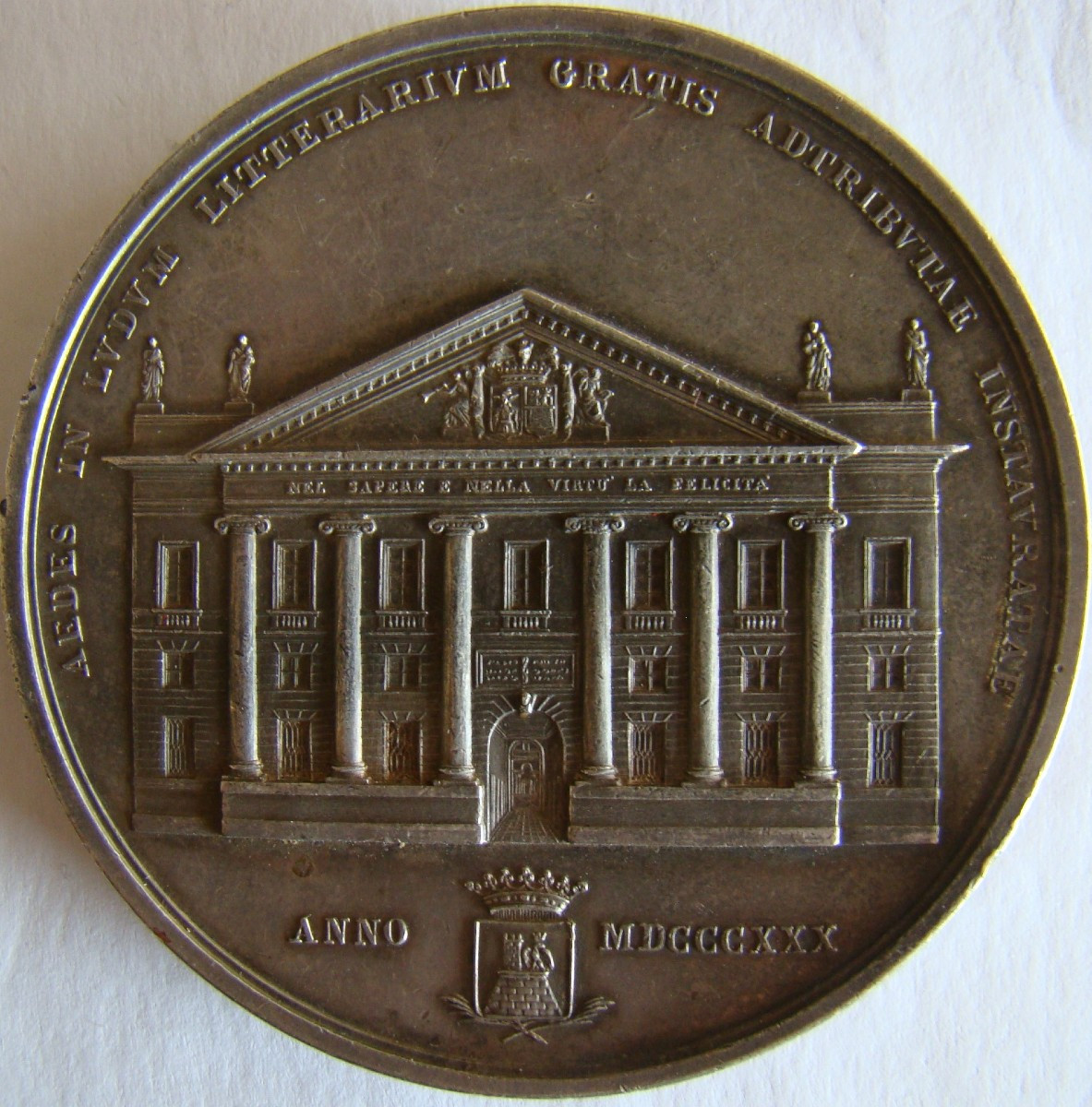 Rare Médaille Italie, En Argent, Hommage à Marcello Saporiti-photo-2