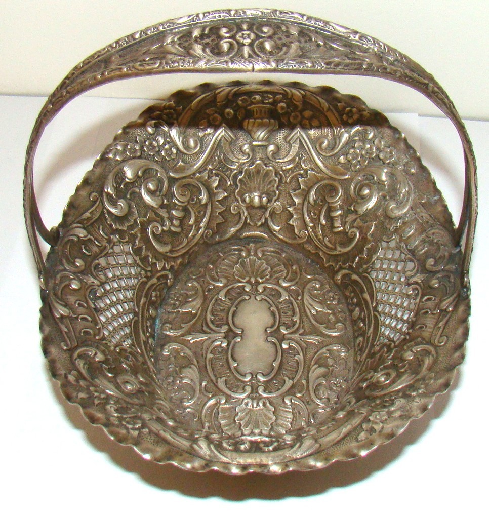  Panier en argent massif, à décor ajouré, style Louis XV-photo-2