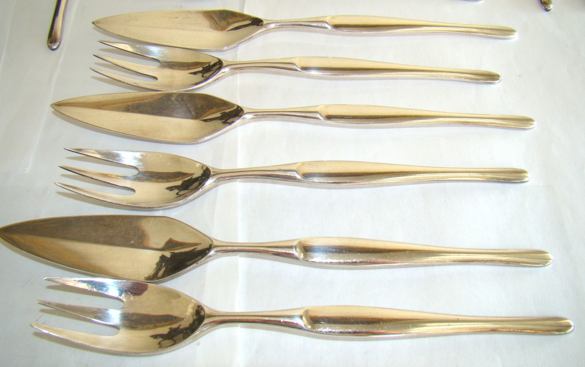  Maison Christofle, Twelve Forks And Twelve Knives, For Fish-photo-3