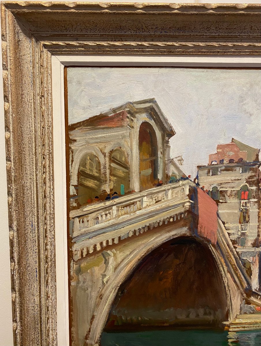 Lucien Jonas 1880-1947 Venice The Rialto Bridge-photo-1