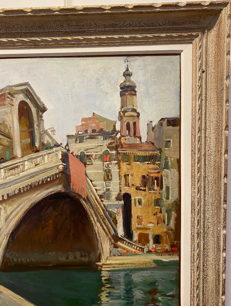 Lucien Jonas 1880-1947 Venice The Rialto Bridge-photo-2