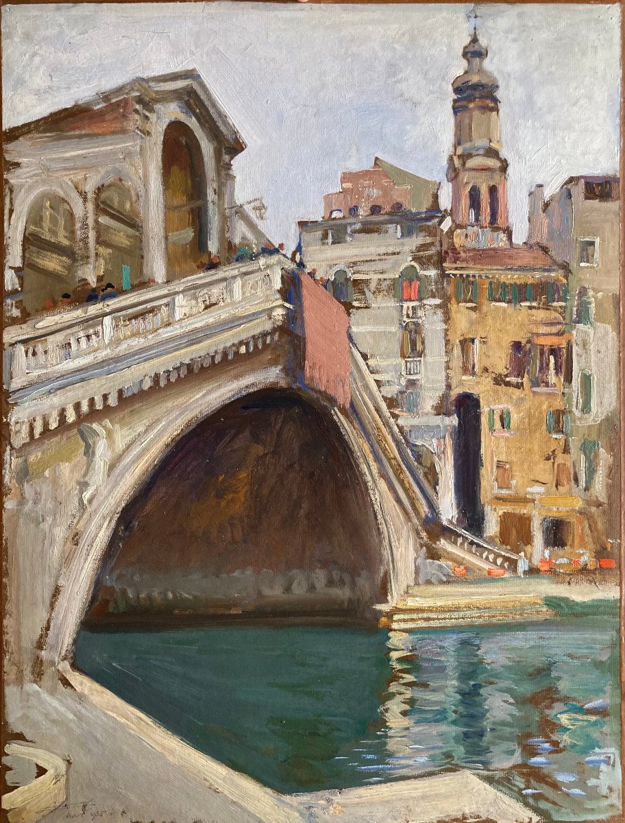 Lucien Jonas 1880-1947 Venice The Rialto Bridge