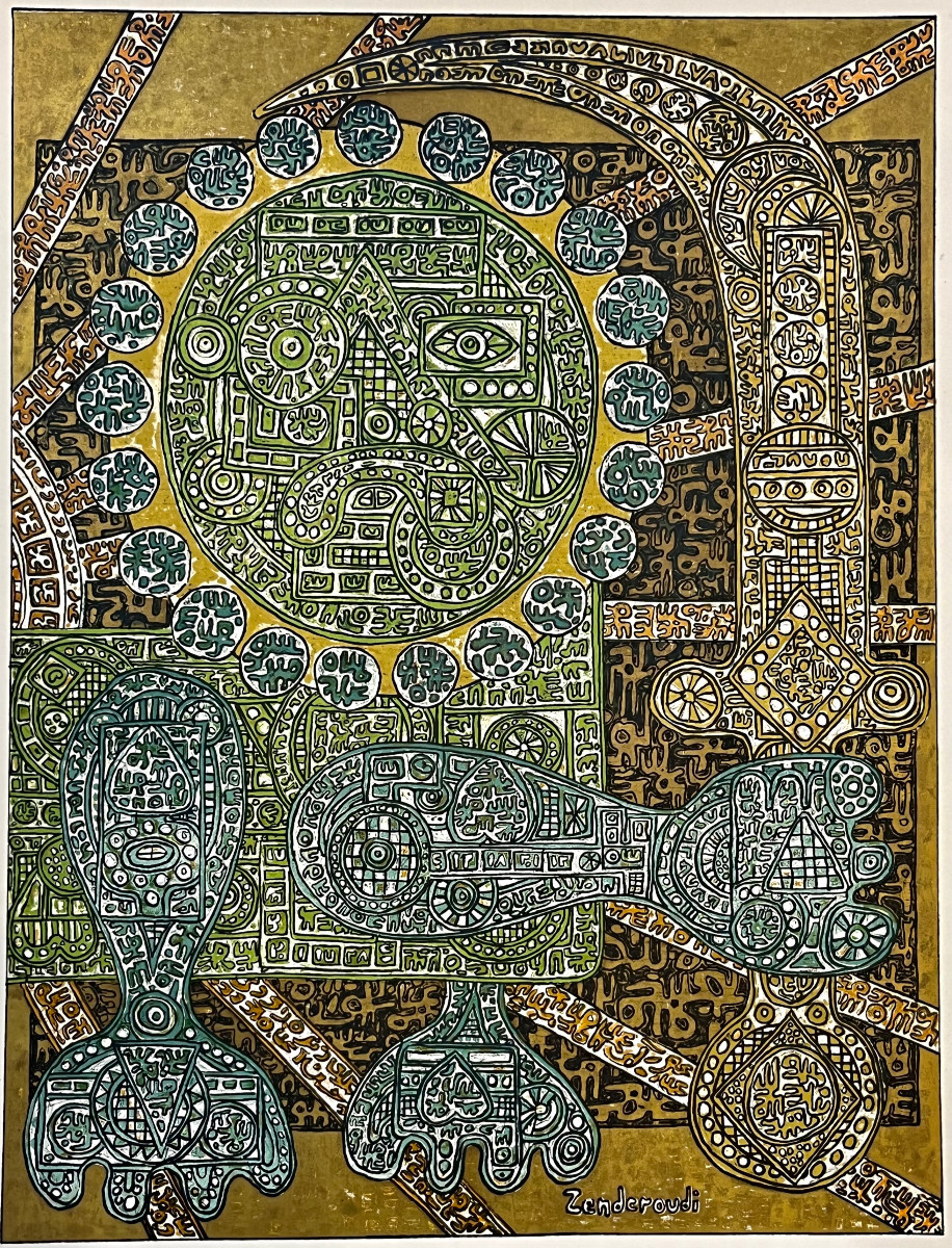 Charles Hossein Zenderoudi né en 1937-photo-2