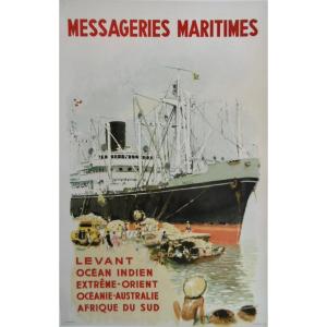 Affiche - Messageries Maritimes – Paquebot « Mékong »