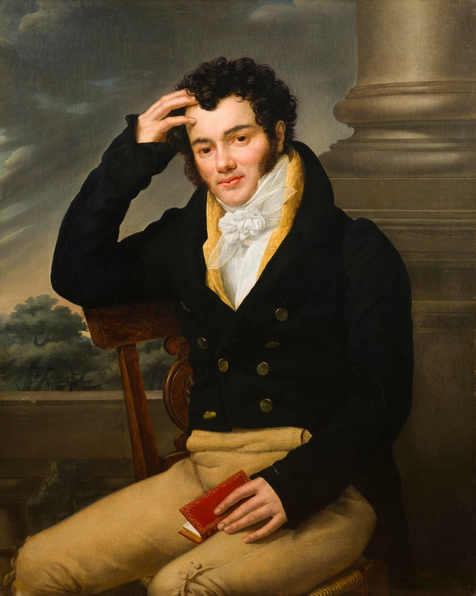 "Portrait d'homme", Huile sur toile par Péan du Pavillon, 1816