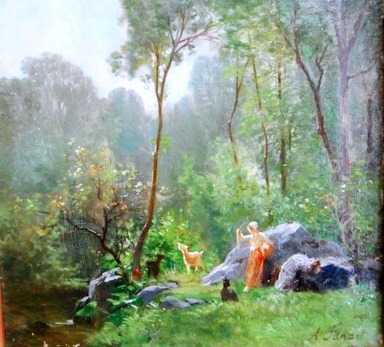 Antonin Fanart, 1831/1903, Jeune Bergère Et Ses Chévres-photo-2