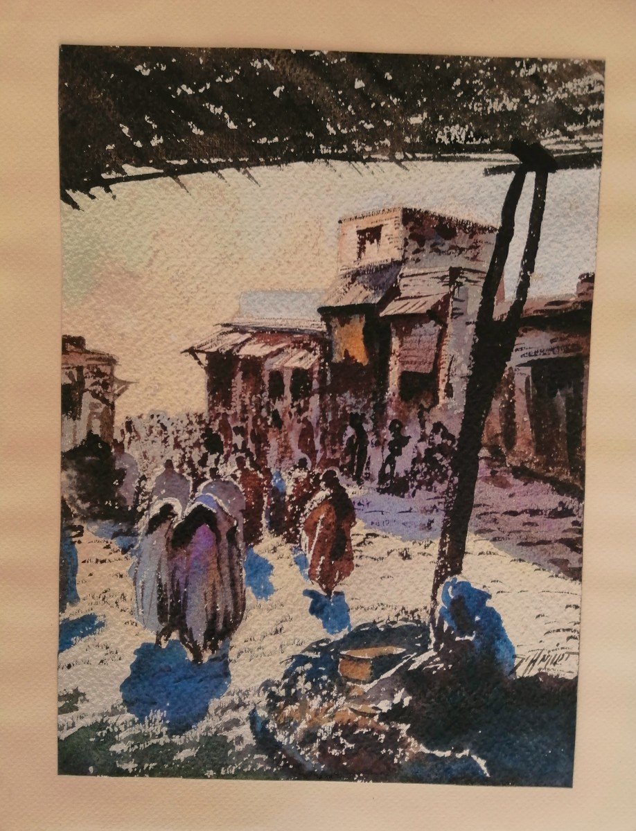 2 Aquarelles Orientalistes-photo-3