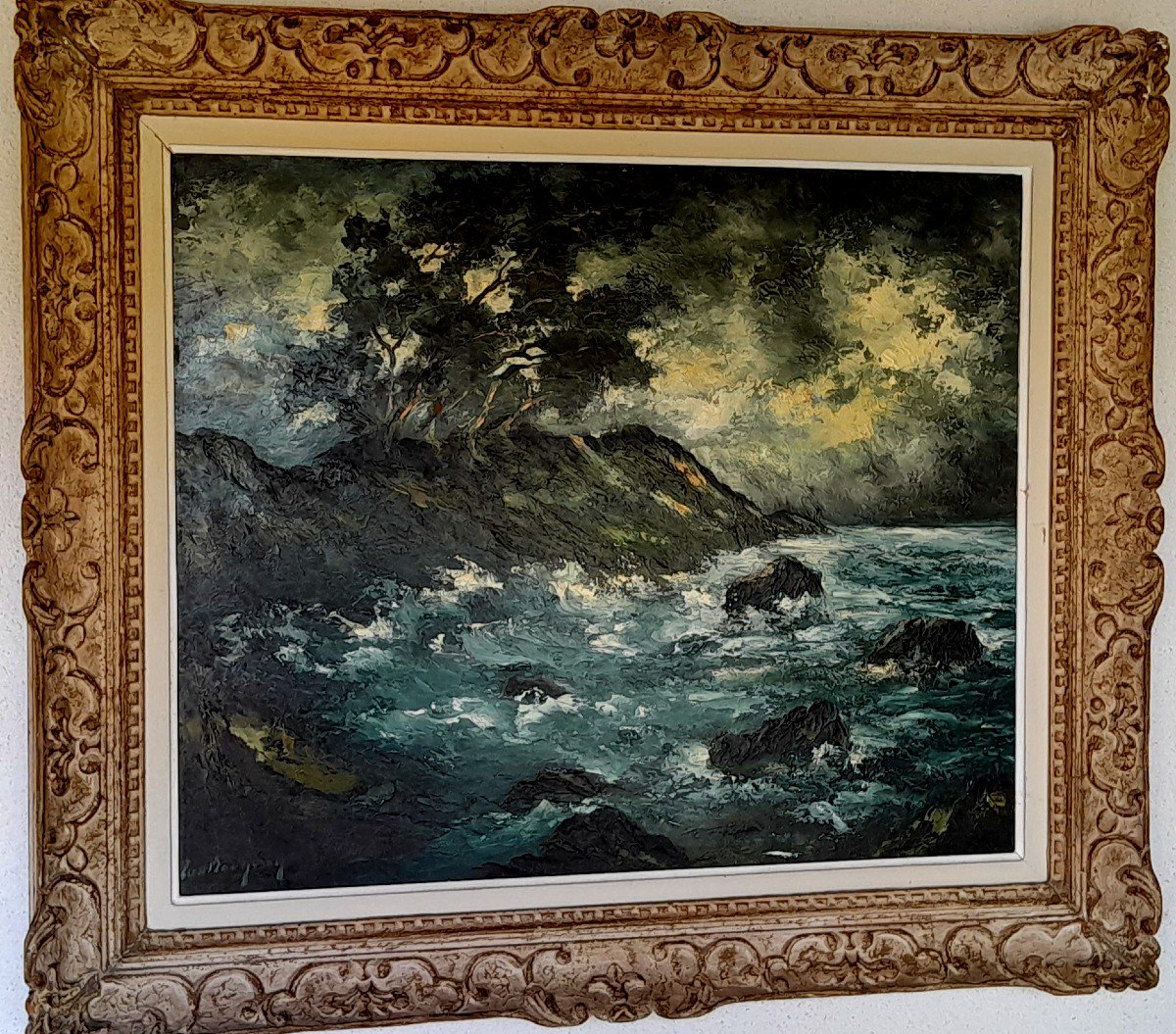 Peinture . Côte Bretonne. Bouyeron Marcel.