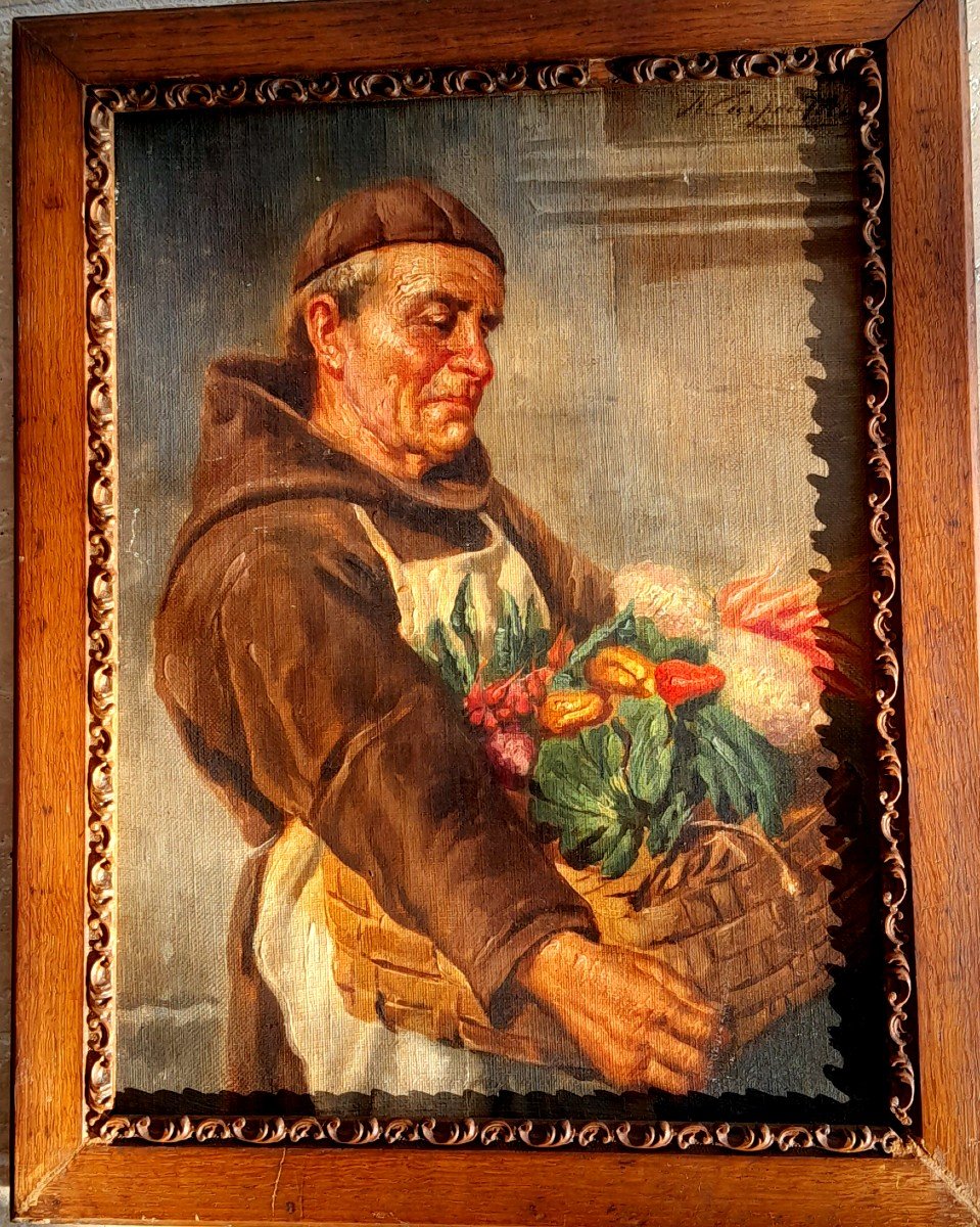 Painting "monk In The Vegetable Garden"