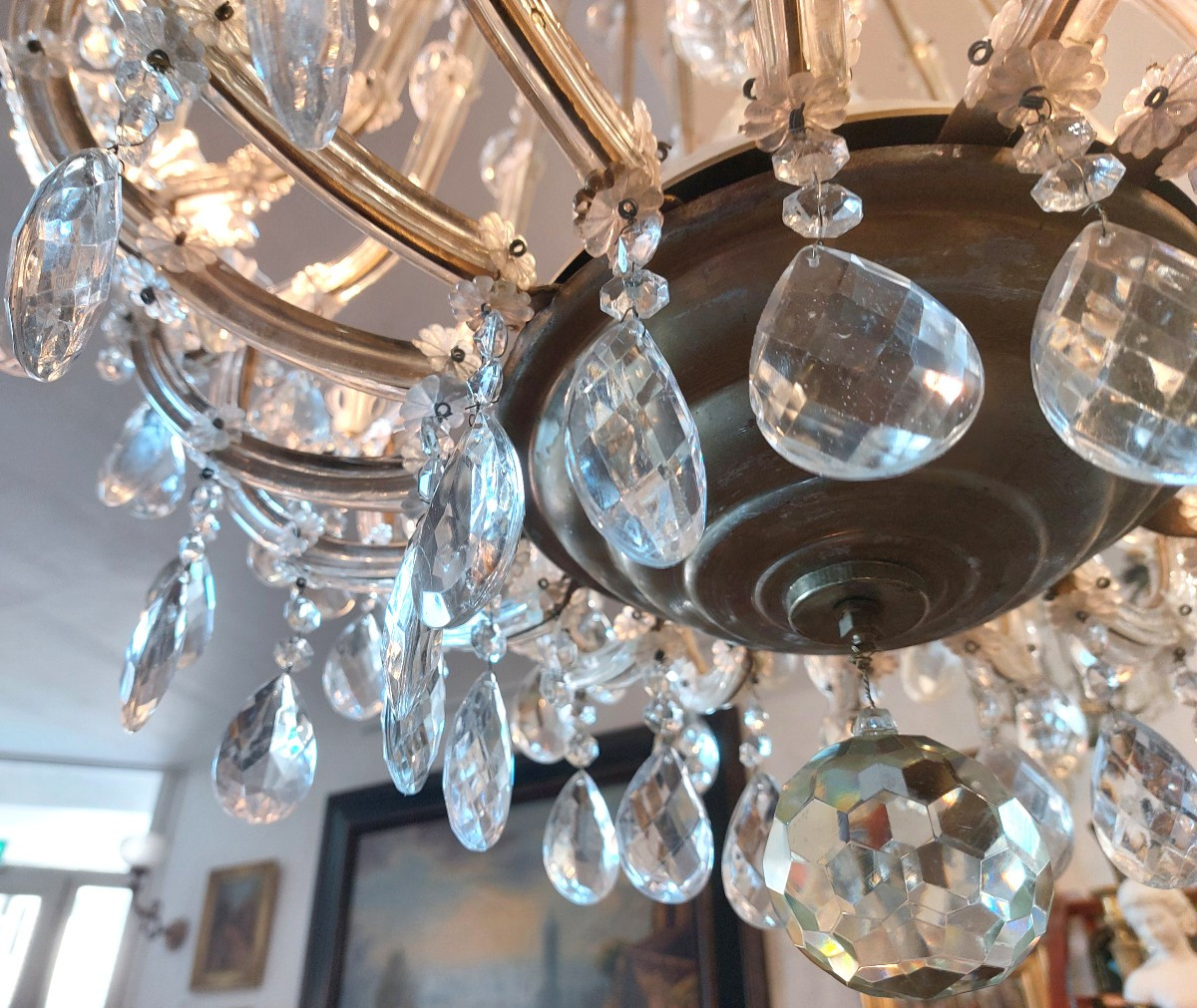 Très important lustre à pampilles-photo-4