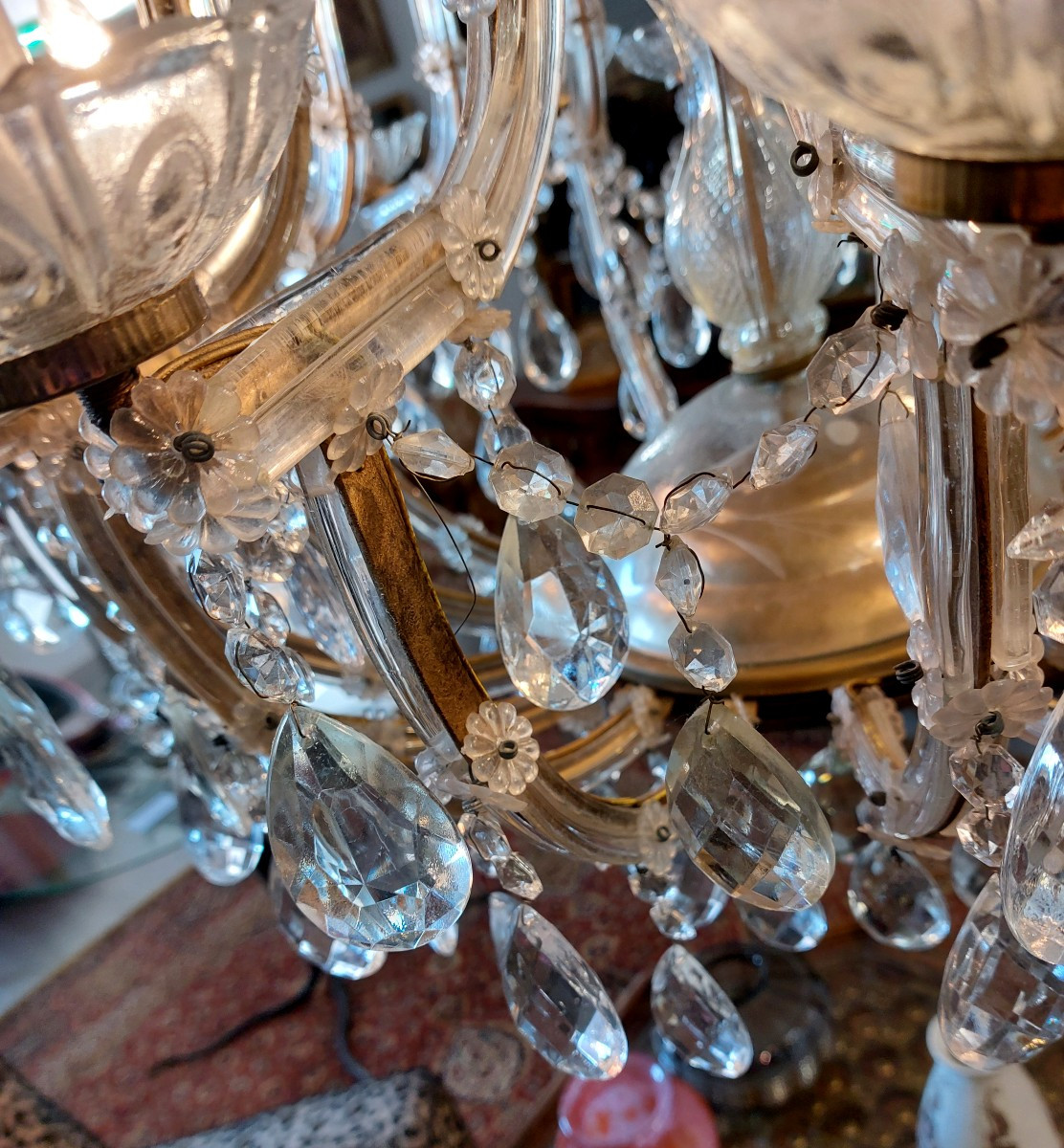 Très important lustre à pampilles-photo-2