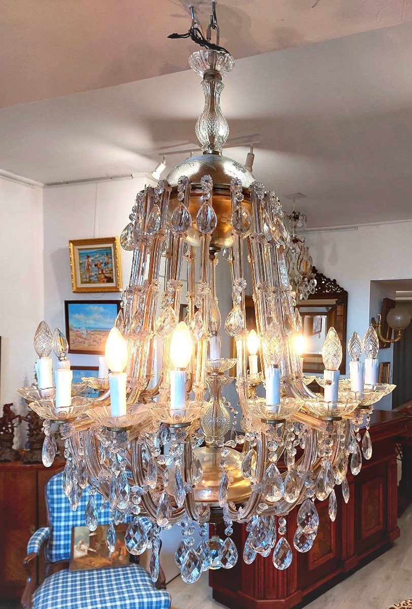 Très important lustre à pampilles