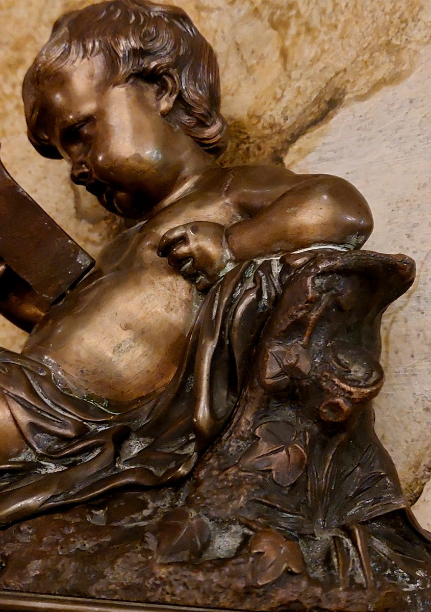 Bronze. Angelot, Chérubin, Putti.-photo-3