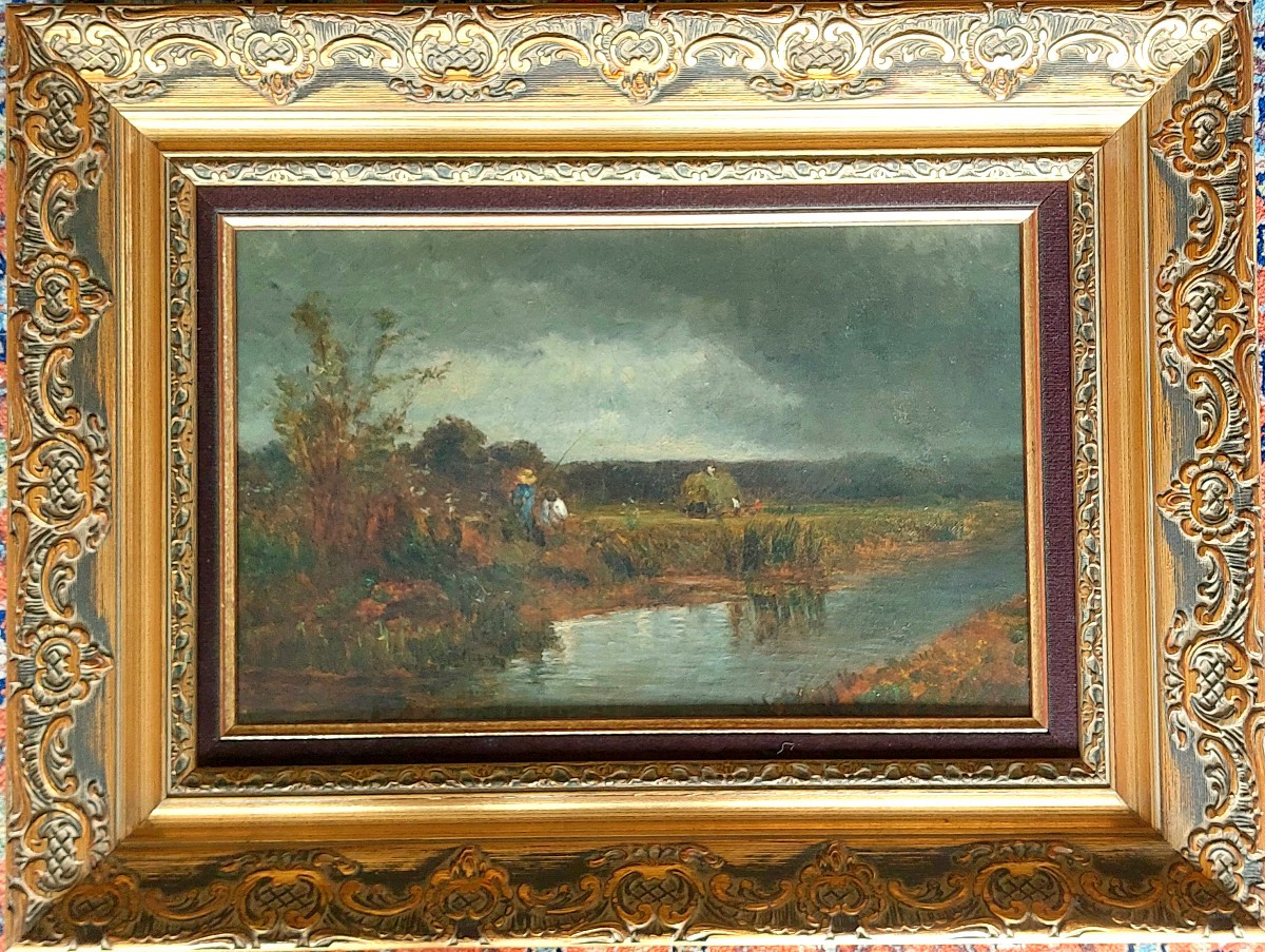Peinture ,paysage, ( Paul Huet ?)