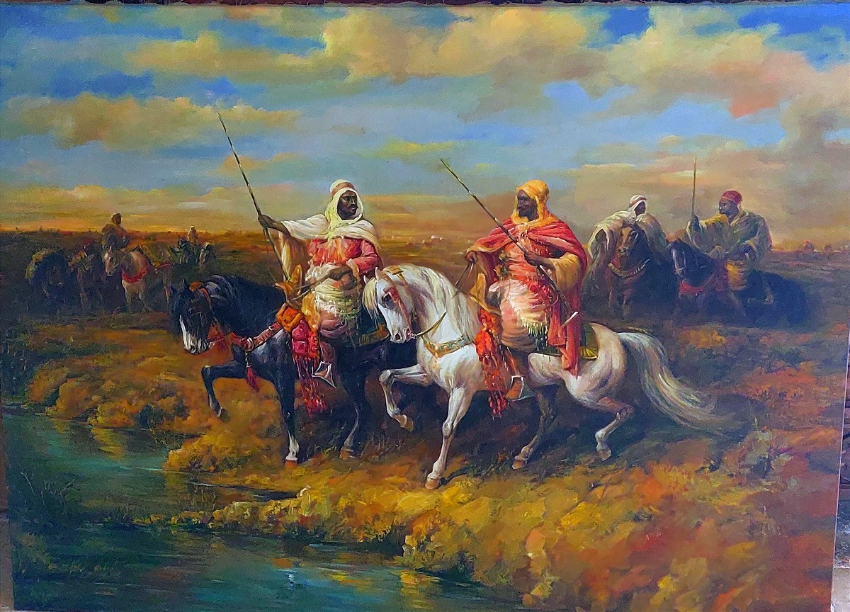 Important Orientalist Painting In The Taste Of Adolph Schreyer