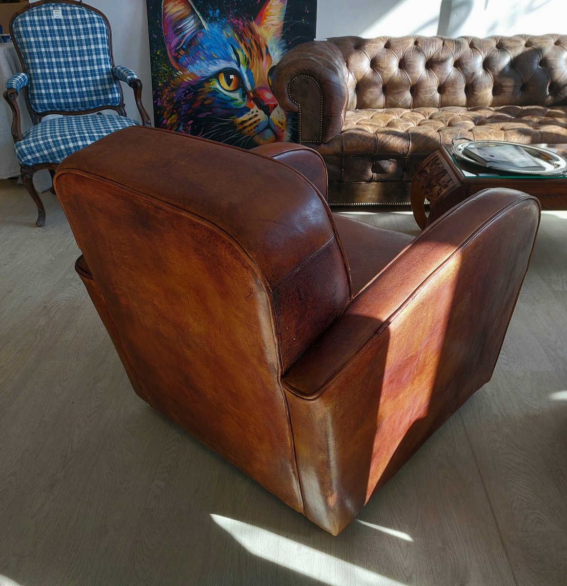 2 Vintage Club Chairs.-photo-3