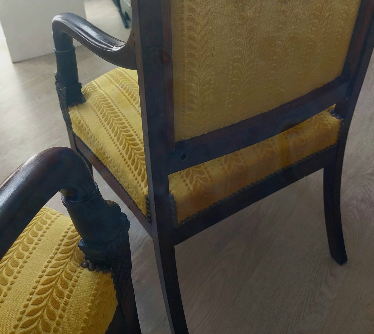 Pair Of Empire-style Armchairs.-photo-3