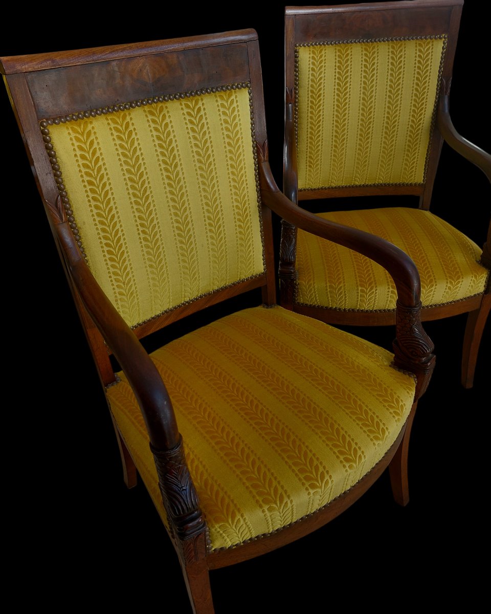 Pair Of Empire-style Armchairs.
