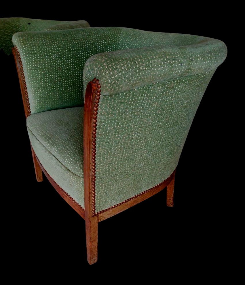 Two Art Deco Armchairs-photo-2