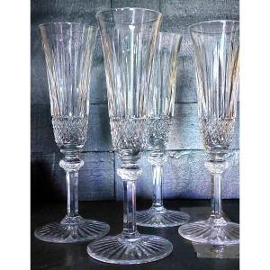 4 Saint Louis Champagne Flutes. Tommy.