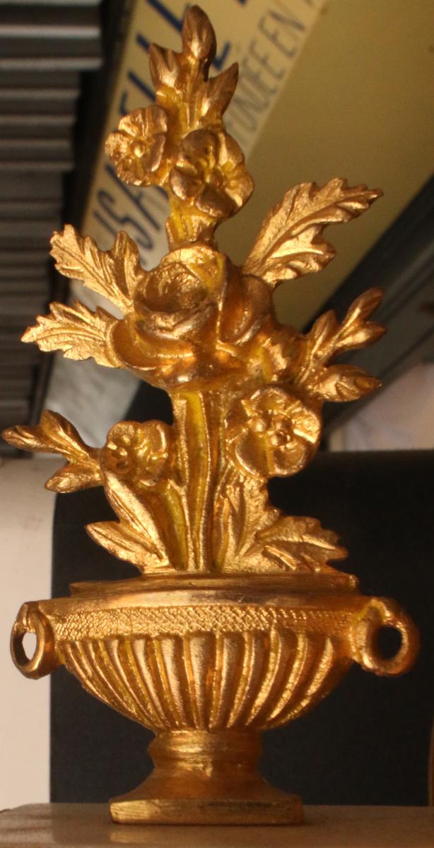 Pendule Portique, Marbre De Carrare Et Bronze Doré Ciselé, 47 X 27 X 8cm, Signé-photo-3